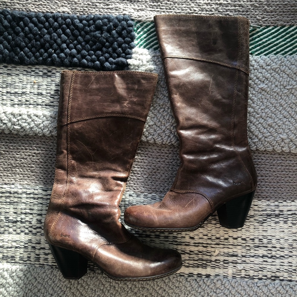 Born BOC Brown Leather Tall Boots
